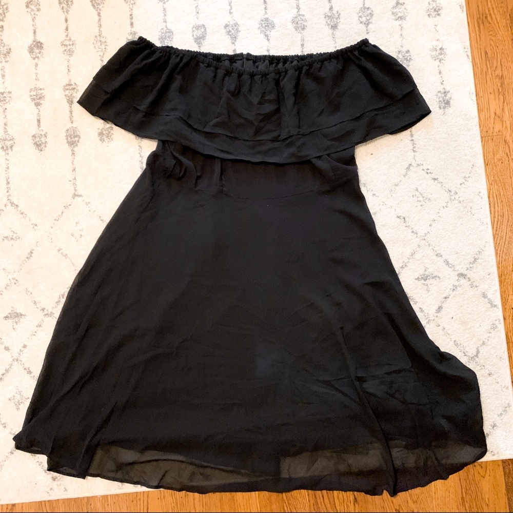 Off shoulder black dress